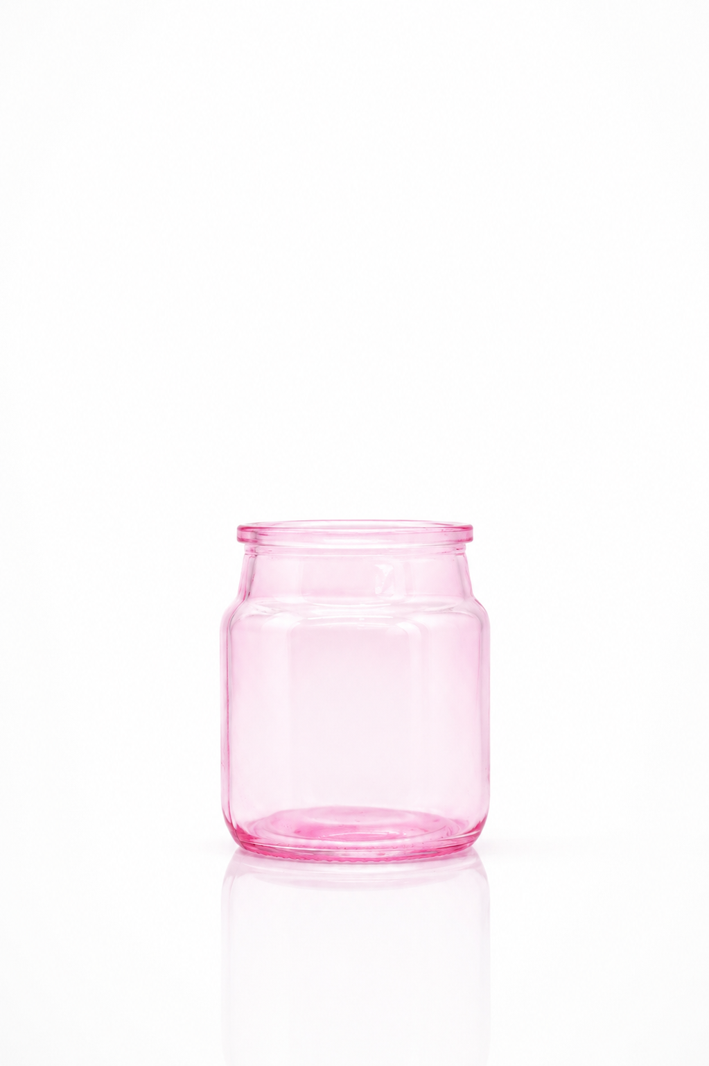 Pink Glass Milk Jar